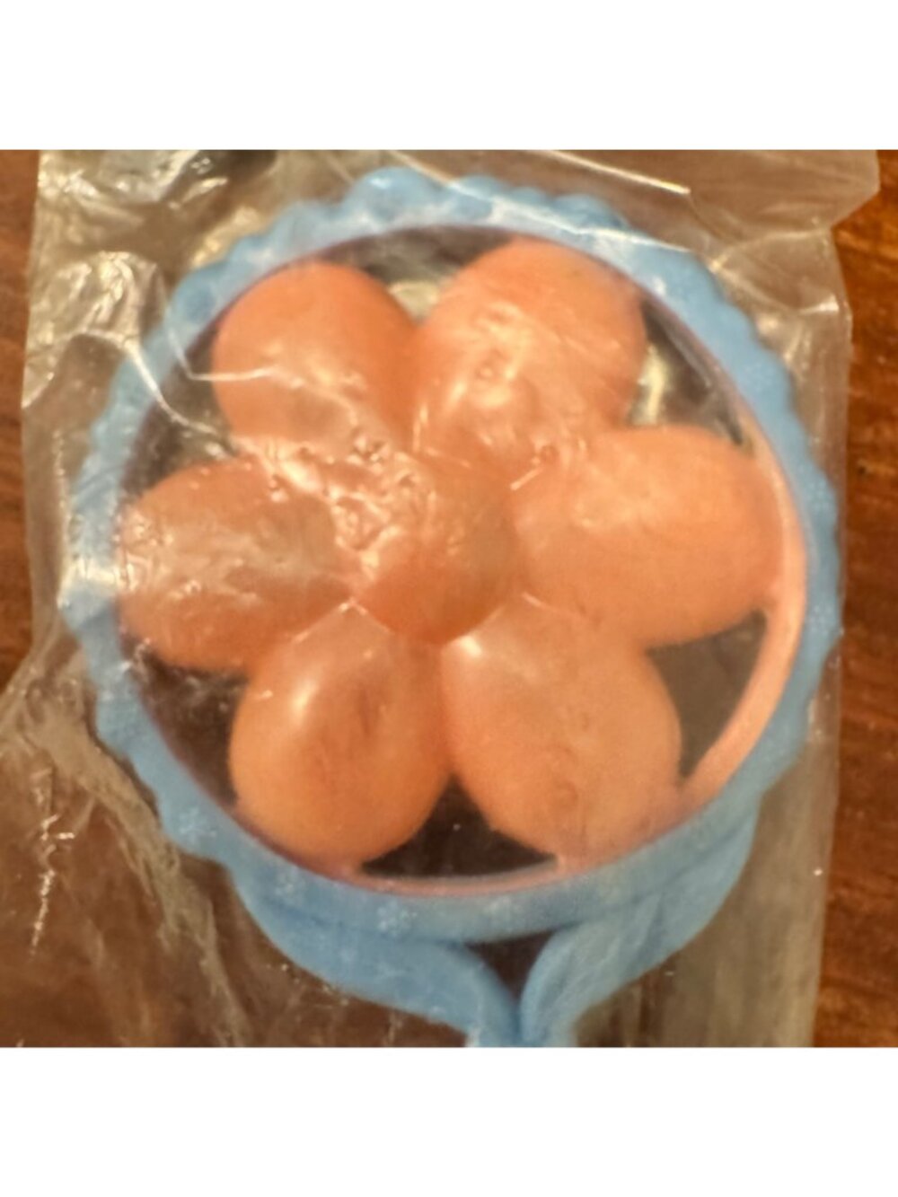 Plastic Baby Rattle Sanitary Harmless Vintage Blue Pink Flower Toy - Picture 6 of 10